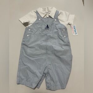 New Carter's Baby Boy Bundle - Size 18m - NWT Overalls & Shirt